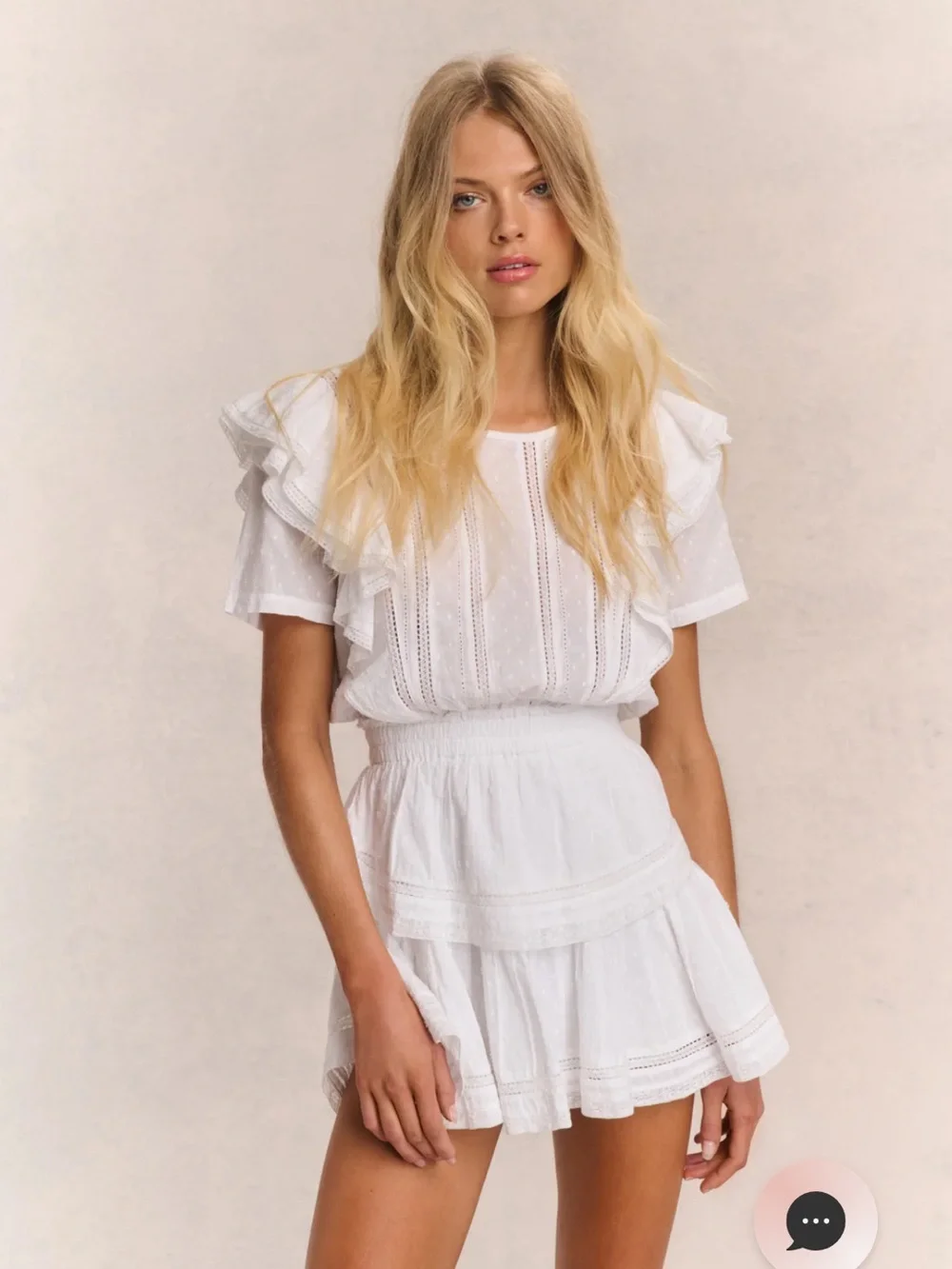 LoveShackFancy Natasha Dress in off white - Picture 1 of 5